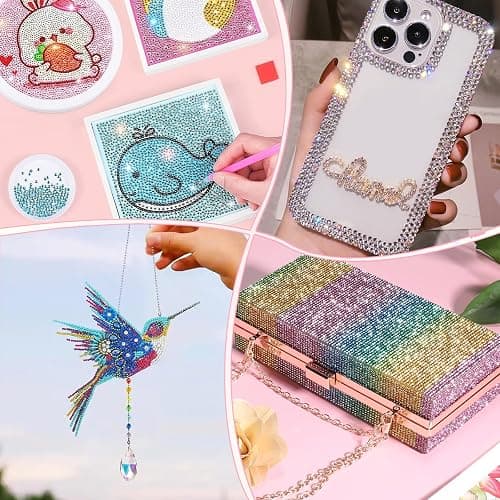 Phinus Diamond Art Wax 100 PCS, 5 Different Colors DIY Diamond Painting Wax with Storage Box for Adults and Kids, 2x2 cm Glue Wax for Diamond Art Painting thumbnail 7