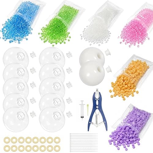 Stress Balls Squishy Making Kit: DIY Squishies Fidget Toys Adults | 12 TPR Skins 6 Fillers Air Pump Expander Tool for Squish Maker for ASMR Sensory Relief - Image 1
