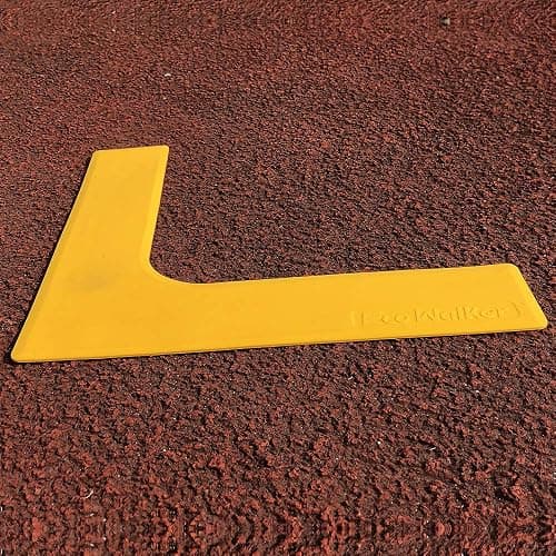 Eco Walker Pickleball Court Marker Kit - Court Corner & Line Marker Set, L & T Throw-Down Markers, Create Your Own Mini Pickleball, Tennis & Badminton Court, 12pc + Carry Bag (Blue-Yellow) thumbnail 4