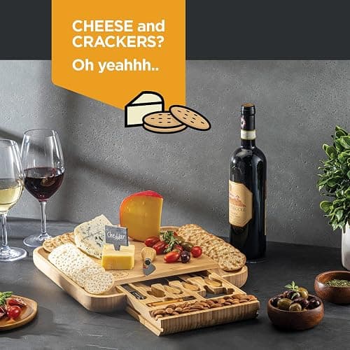 Charcuterie Board Gift Set - Bamboo Cheese Board and Knife Set - Housewarming Gifts for New Home, Wedding Gifts for Couples 2025, Bridal Shower Gifts, Birthday Gifts for Women thumbnail 7