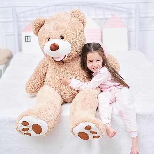 IKASA Giant Teddy Bear Plush Toy Stuffed Animals (Brown, 100cm) thumbnail 4