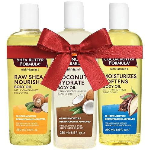 Palmer's Body Oil Variety Pack, Cocoa Butter, Coconut, and Shea, Dermatologist Approved, Instant Absorption, Bath, Body & Shower, 3 Pack (8.5 oz x 3) - Image 1
