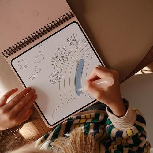 mushie Fairies Reusable Water Color Pad | Montessori Travel Activity Fairy Tale Book + Refillable Brush for Toddlers 3 Years+ thumbnail 4