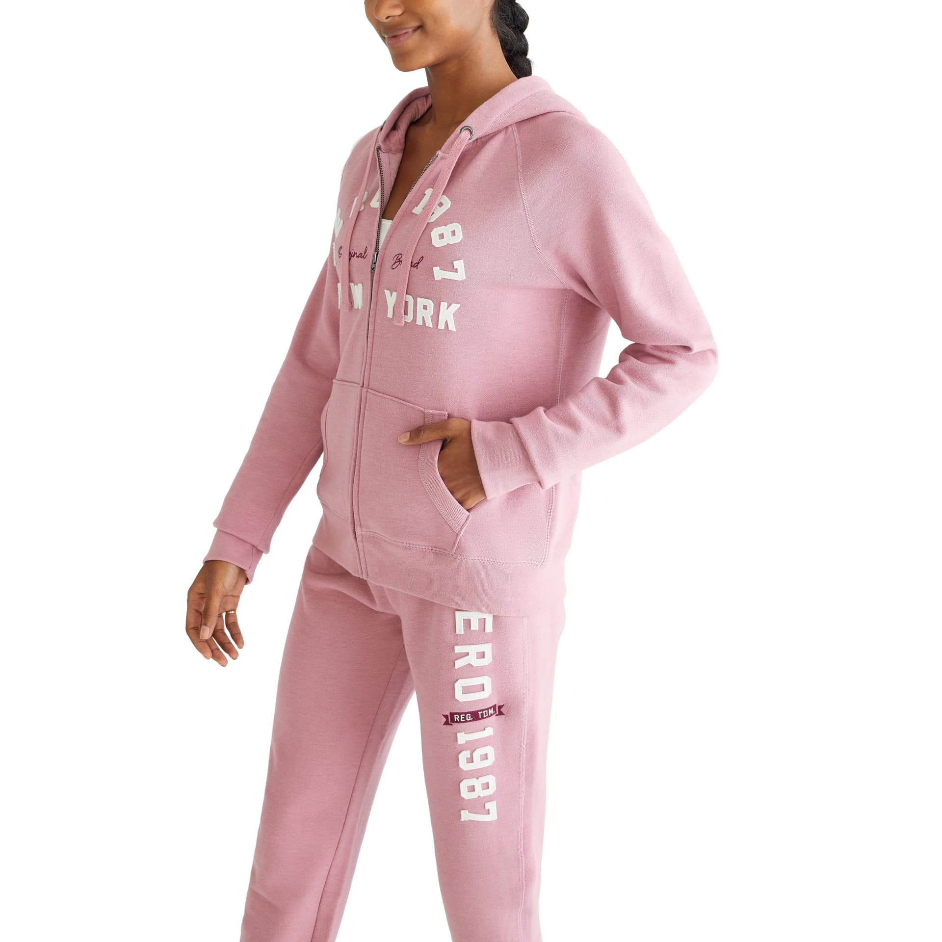 Aeropostale Logo Full Zip Hoodie- Arches- New York Sudadera con Capucha Mujer thumbnail 3