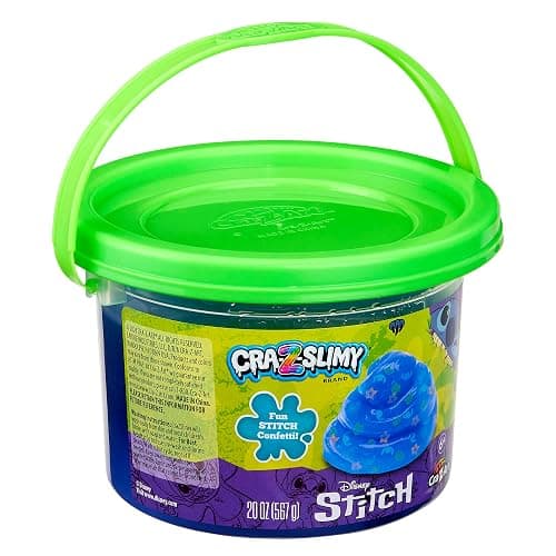 Stitch CRA-Z-Slimy 20oz Pre-Made Slime Bucket, Vibrant Blue CRA-Z-Slimy Slime with Confetti Mix-Ins, Slime Toy for Ages 6 and Up thumbnail 3