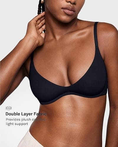 INLYRIC Women's Inbarely Plus Plunge Bra - Unlined Underwire Sexy Demi Balconette Bras thumbnail 4