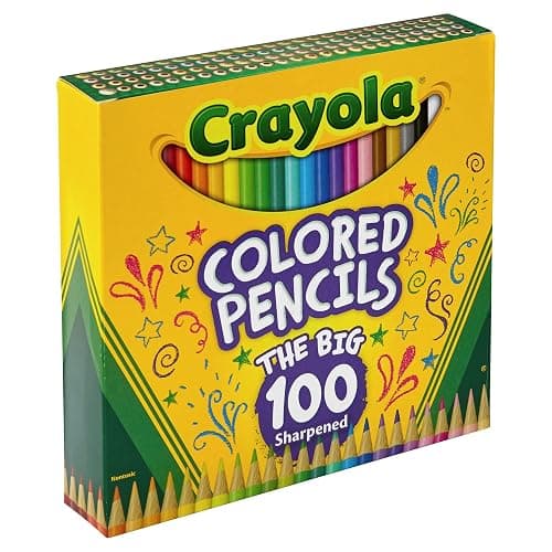 Crayola Long Barrel Colored Woodcase Pencils, 3.3 Mm, 100 Assorted Colors/Set thumbnail 3