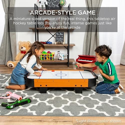 Best Choice Products 40in Portable Tabletop Air Hockey Arcade Table for Game Room w/ 100V Motor, Electric Fan, 2 Strikers, 2 Pucks thumbnail 2