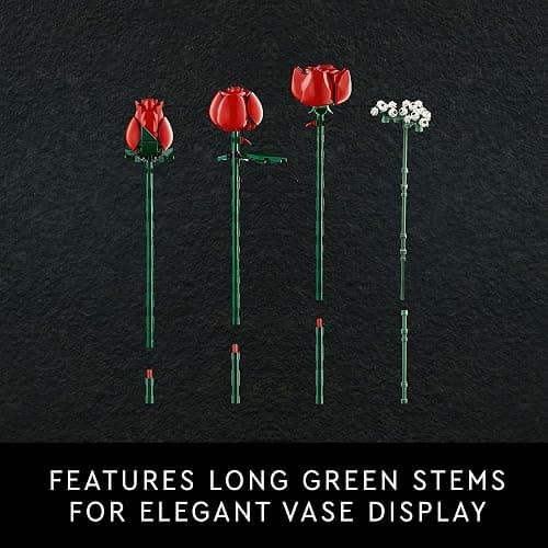 LEGO Botanicals Bouquet of Roses Artificial Flowers - Fake Red Roses Building Set for Adults, Ages 18+ - Gifts for Anniversary for Women & Men - Home Decor for Table Display - 10328 thumbnail 5