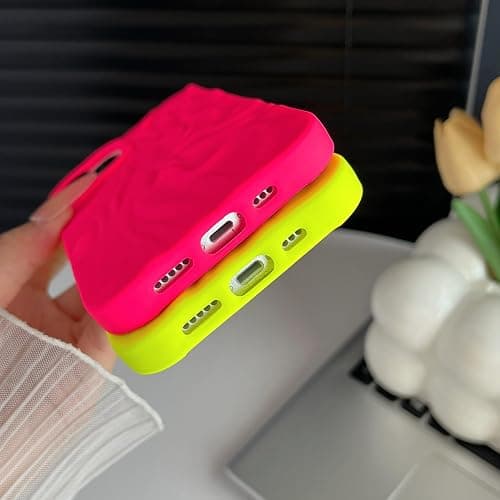 Caseative for iPhone 14 Case,Pleated Water Ripple Chrome Wave Pattern Soft Phone Case (Clear) thumbnail 6