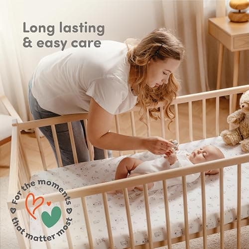 Cotton Crib Sheets 2 Pack – Sweety Fox Mini Fitted Sheets for Baby Boys and Girls, Soft Jersey Knit for Crib or Toddler Bed, Woodland Print thumbnail 7