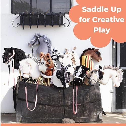 Panduro Hobby Horse Accessories Headband with Beautiful Hanging Rhinestones for Horse and Hobby Horses - Black thumbnail 8