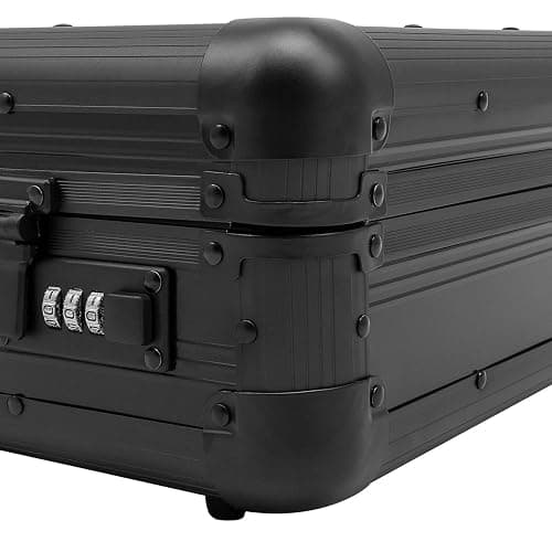 anndora Aktenkoffer Alu schwarz Attaché Koffer DIN A4 | Mit Zahlenschloss, Abschließbar, abwaschbar thumbnail 7