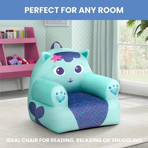 Delta Children - Gabby's Dollhouse Cozee Buddy Kids Chair, Blue thumbnail 8