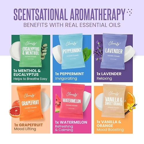 Cleverfy Shower Steamers Aromatherapy - Easter Basket Stuffers for Teens and Adults - Easter Gifts for Women and Men, Girls and Boys - Mothers Day Gifts for Mom - 6 Tablets thumbnail 5