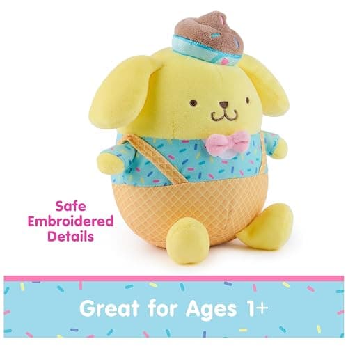GUND Sanrio Hello Kitty and Friends Pompompurin Ice Cream Plush, Stuffed Animal for Ages 1 and Up, Yellow, 6” thumbnail 7