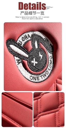 Cute Cartoon Rabbit Car Seat Covers (Cartoon Wine Red) thumbnail 5