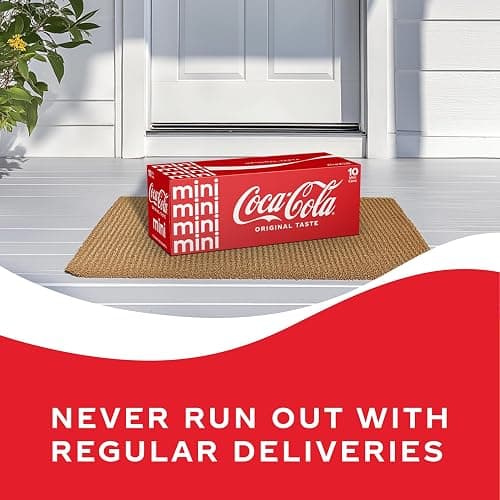Coca-Cola Soda Soft Drink Fridge Pack Mini Cans, 7.5 fl oz, 10 Pack | A caffeinated fizzy drink that fits any occasion thumbnail 8