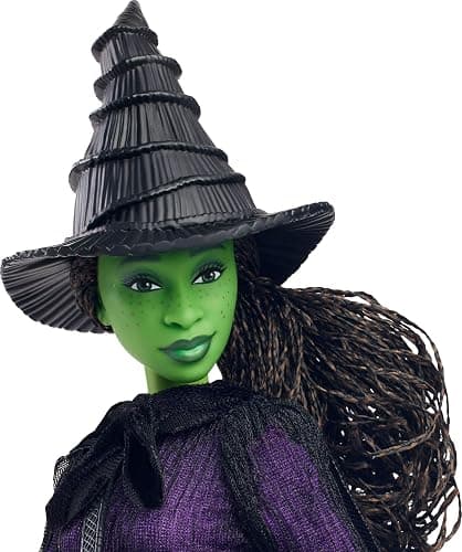 Mattel Universal Wicked Deluxe Elphaba Fashion Doll & Accessories, Movie-Inspired Look with Braided Hair & Posability thumbnail 3