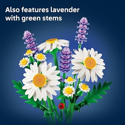 LEGO Botanicals Daisies 11508 | Building Toys for Girls & Boys, Ages 9+, Artificial Flowers Craft Kit, Home Décor & Display, 133 Pieces, Gift for Kids thumbnail 4
