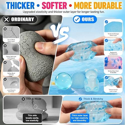 4Pcs Pink Taba Squishy Fidget Toys, Bear Cube Gummy Coconut Oil Stress Balls for Kids Adults, Squishies Cube, Sensory Toys Fidgets for Classroom Prize, Birthday Gifts Party Favors thumbnail 8