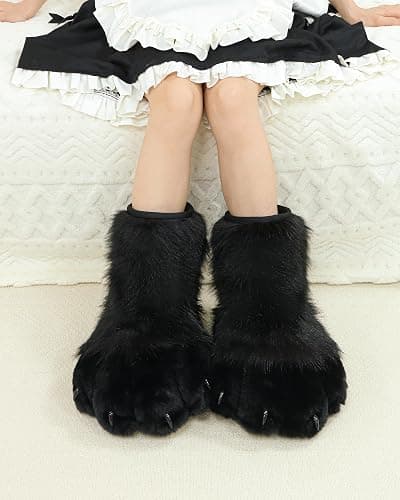 BNLIDES Cosplay Animal Cat Wolf Dog Fox Fursuit Feet Paw Claw Shoes Furry Boots Costume Accessories for Adult thumbnail 5