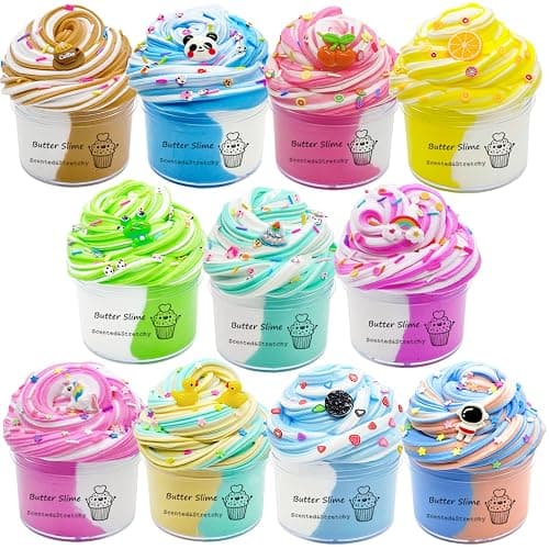 GXYSLM Butter Slime Kit 11packed, Party Favors for Kids, Dual Colored, Novelty and Gag Toys for Girls and Boys, Creative Stimulation Toys, Christmas Stocking Stuffers - Image 1