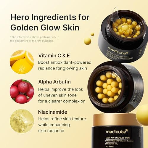 medicube Capsule Cream with Deep Vitamin C for Radiance | Liposome Vitamin C Golden Capsule for Radiance & Firm-Looking Skin - Hydrating Glow Gel Texture, Korean Skincare, 1.94 oz thumbnail 3