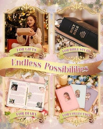 hi!SCI Thick Journal for Women & Girls, 360 Pages A5 Writing Journaling Notebook with Paintings, Women Journal for Writing, Vintage Journal with Gift Box & Pen for Girls Gift Ideas (Candy Pink) thumbnail 6