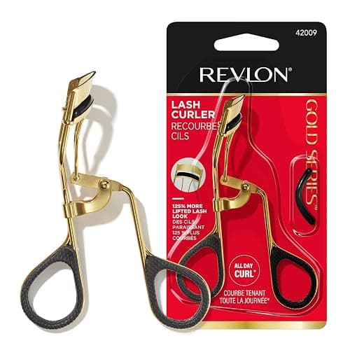 Revlon Gold Series Eye Lash Curler, Creates Open Eye Look, Easy to Use, Titanium-Coated for Durability, 1 Count - Image 1