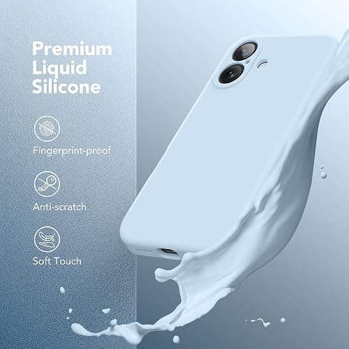 SuydanBox Magnetic for iPhone 16 Plus Case, Compatible with MagSafe, [Full Camera Protection][Screen Protector] Silicone Shockproof Protective Phone Case for iPhone 16 Plus 6.7", Light Blue thumbnail 9