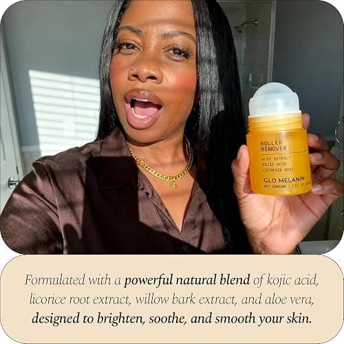 Glo Melanin Dark Spot Topical Roll-On – 1.7 fl oz / 50 ml – Targeted Brightening for Inner Thighs & Underarms – Kojic Acid, Licorice & Willow Bark – Vegan, Paraben-Free Topical Skin Exfoliant thumbnail 6