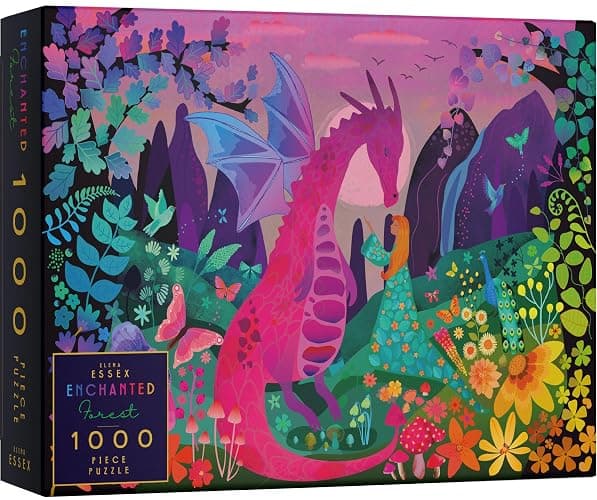 Elena Essex Puzzles for Adults 1000 Pieces - Enchanted Forest | Jigsaw Puzzles | 1000 Piece Puzzle for Adults | Cool Magic Dragon Puzzle | 20x28inches - Image 1