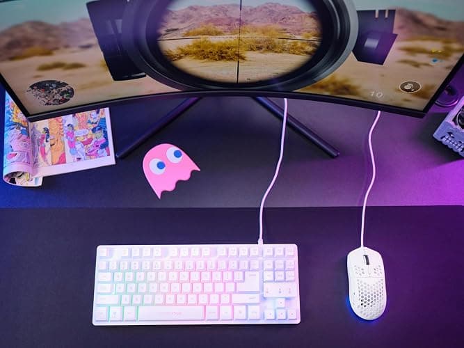 Trust Gaming GXT 928W Helox White Gaming Mouse, Superlight USB Wired Mouse 65g, Adjustable DPI (200-6400), Optical Sensor, 6 Programmable Buttons, RGB LED Lighting, Gaming PC Gaming Laptop Macbook thumbnail 7