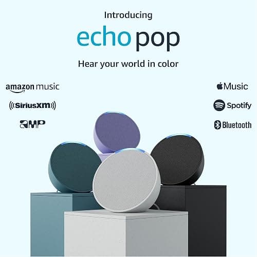 Amazon Echo Pop (newest model), Our smallest speaker with Alexa+ Early Access, Fits in any room, Glacier White thumbnail 12