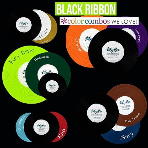 Black Ribbon 1/4 Inches 36 Yards Satin Roll Perfect for Scrapbooking, Art, Halloween, Wreath, Corset, Floral, Packing Birthday, Wrapping Christmas Projects Dark thumbnail 5