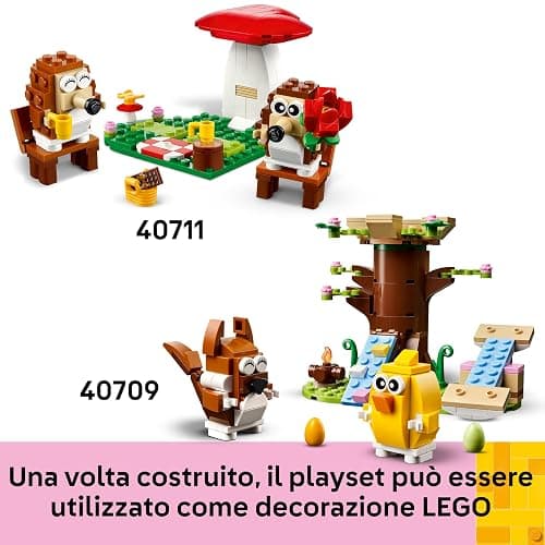 LEGO l'Appuntamento Romantico dei Ricci, Giochi Creativi per Bambini e Bambine da 8 Anni in su, con 2 Animali Giocattolo, un Fungo e una Base a Forma di Cuore, Idea Regalo di Compleanno 40711 thumbnail 9