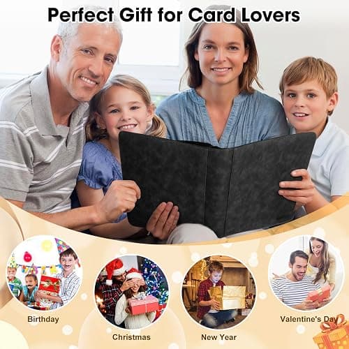 MewVeer Top Loader Card Binder, Holds 252 Top Loaders Storage, 9 Pockets with Sleeves, Trading Card Binder for Sports Cards, YGO/MTG Card Collection Binder - Black (Not for Cards WITHOUT a Top Loader) thumbnail 8