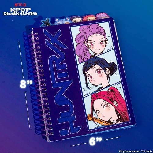KPop Demon Hunters™ Huntr/x Tab Journal with 80 Lined Pages, Spiral-Bound, Notebook Size 6x8, Official KPop Demon Hunters Merch for K-Pop Fans, Students, Teens thumbnail 2