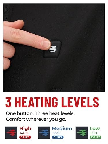 Heated Jacket for women with 12V Battery Pack - 5 Heat Zones Soft shell Electric Heated Coat for Outdoor Hiking & Recreation thumbnail 4