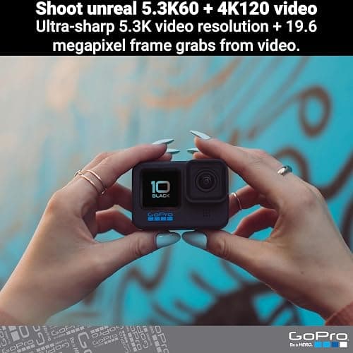 GoPro HERO10 Black- E-Commerce Packaging - Waterproof Action Camera with Front LCD & Touch Rear Screens, 5.3K60 Ultra HD Video thumbnail 5