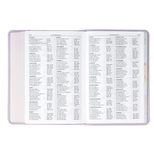 KJV Holy Bible, Compact Large Print Vegan Leather Red Letter Edition - Ribbon Marker, King James Version, Purple (KJV Compact LP Editions) thumbnail 7