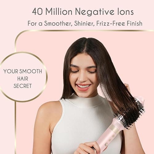 Annlary 5 in 1 Ionic Hot Air Styler, 1400W Powerful Hair Dryer Brush, Auto-Wrap Curlers, Paddle Brush for Fast Drying, Volumizing with Travel & Storage Bag thumbnail 5