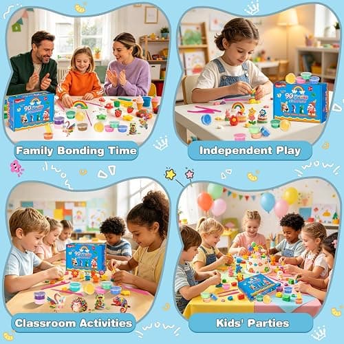 ifergoo Air Dry Clay Kit - 90 Colors Magic Foam Modeling Clay for Kids | Soft & Ultra Light, Safe & Non-Toxic, DIY Model Crafts Kids Toys, Christmas & Birthday Gifts for Aged 3–12 Boys Girls thumbnail 6