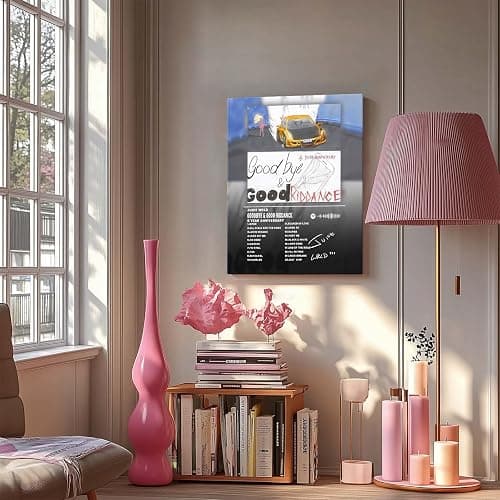 Juice WRLD Canvas Wall Art Goodbye & Good Riddance 5-Year Anniversary Special Edition Rap Album Cover Poster, Exclusive Music Prints for Bedroom Game Room Living Room Bar Studio, Framed 11x14inch thumbnail 8