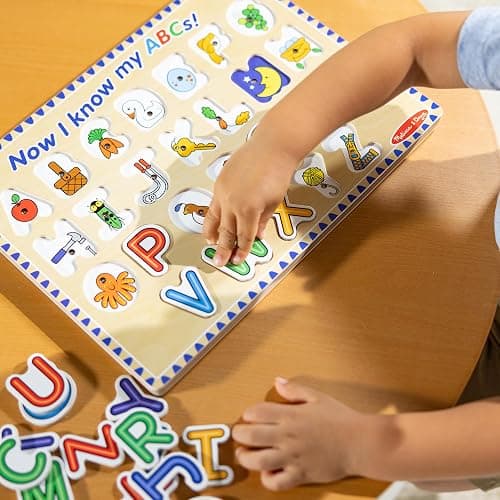 Melissa & Doug Wooden Alphabet Sound Puzzle - Wooden Puzzle with Sound Effects (26 pcs) - FSC Certified thumbnail 2