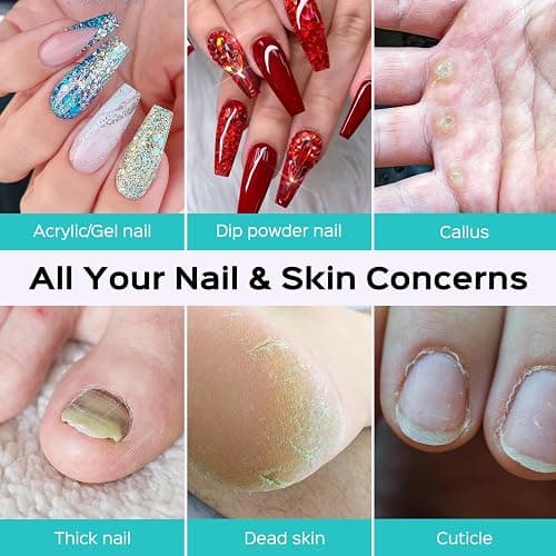 COSLUS C40 Electric Nail Drill, Nail Files for Gel Acrylic Nature Nails, Adjustable Speed 0-20000RPM, Portable Manicure Pedicure Set with 6 Drill Bits 31 Sanding Bands, E File Beginner Girl Women Mum thumbnail 9