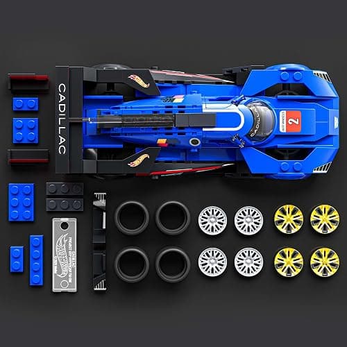 Mattel Brick Shop Hot Wheels Speed Series Building Set, Cadillac Project GTP Hypercar with 236 Pieces, Realistic Details and Custom Decals, Adult Collectors and Kids Ages 10+ thumbnail 4