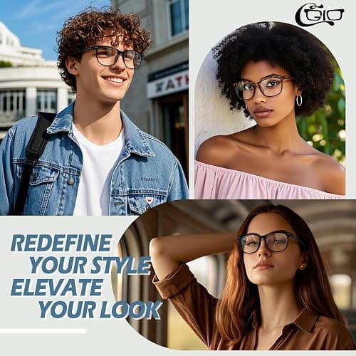CGID Fake Glasses Clear Lens Non-Prescription Retro Oversized Frame UV400 Protection Men Women CN81 thumbnail 2