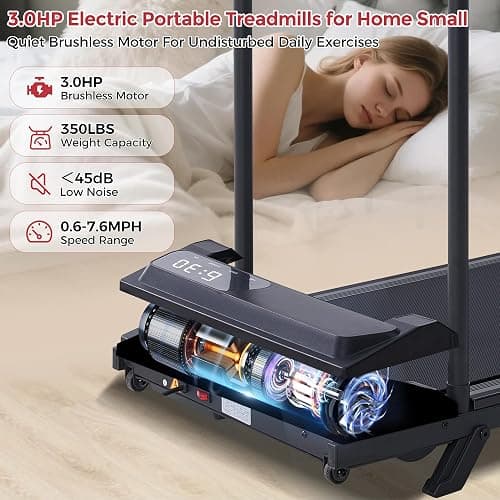 MCRG Walking Pad with Incline, Portable Treadmill with Handle Bar for Home | 2026 Upgrade Electric Walking pad Treadmill for Home Small, Mini Under Desk Treadmills for Exercising, 0.6-7.6MPH, 350LBS thumbnail 7
